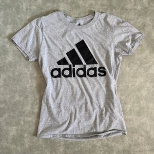 Adidas grey short sleeve basic top